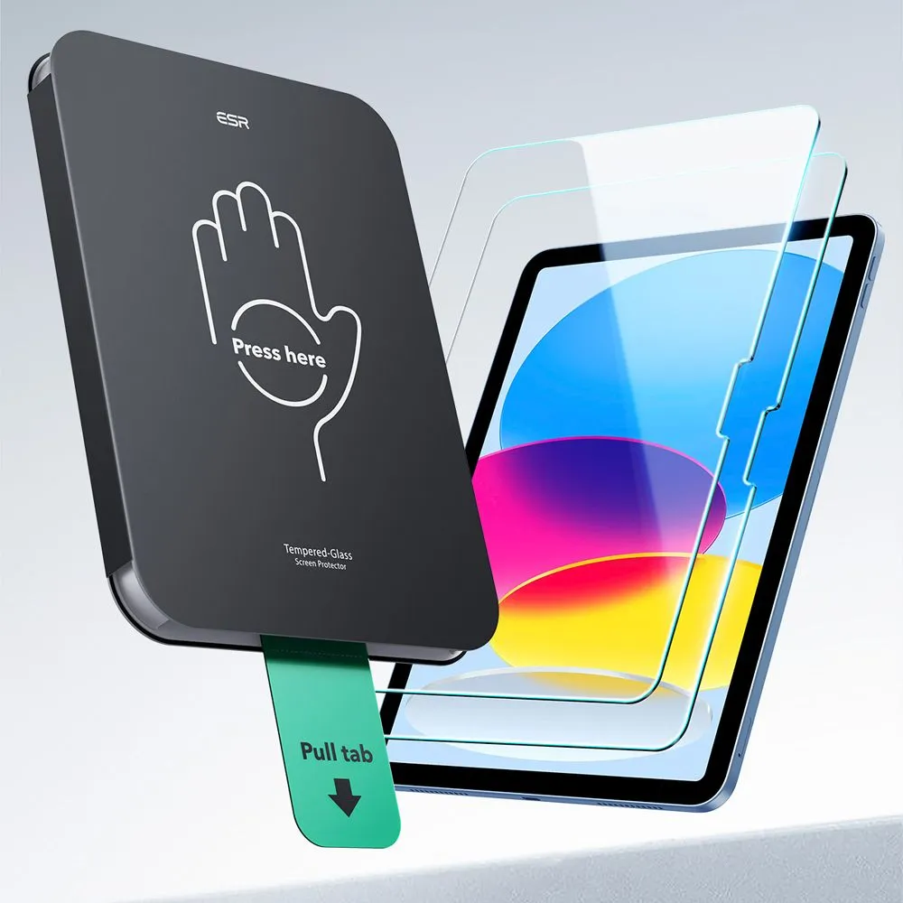 Apple iPad 10.9 10th Gen (2022) aizsargstikls  ESR ULTRAFIT TEMPERED GLASS 2-PACK