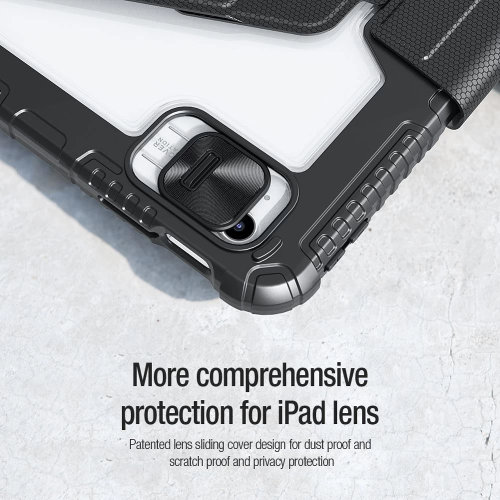 Apple iPad 10.9 10th Gen (2022) tablet suojakuori, suojakotelo musta NILLKIN Bumper SnapSafe