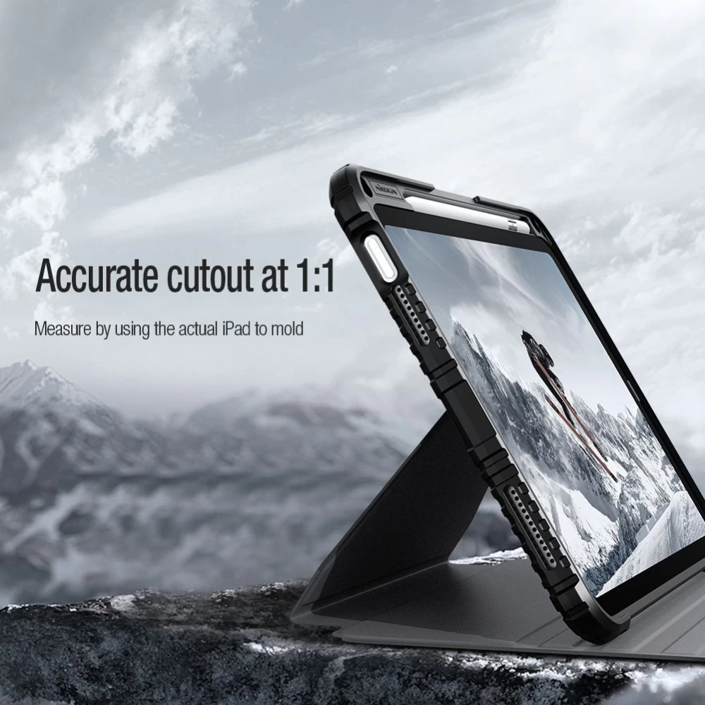 Apple iPad 10.9 10th Gen (2022) tablet suojakuori, suojakotelo musta NILLKIN Bumper SnapSafe
