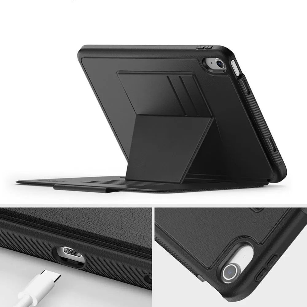 Apple iPad 10.9 10th Gen (2022) tablet suojakuori, suojakotelo musta TECH-PROTECT SC PEN ARMOR