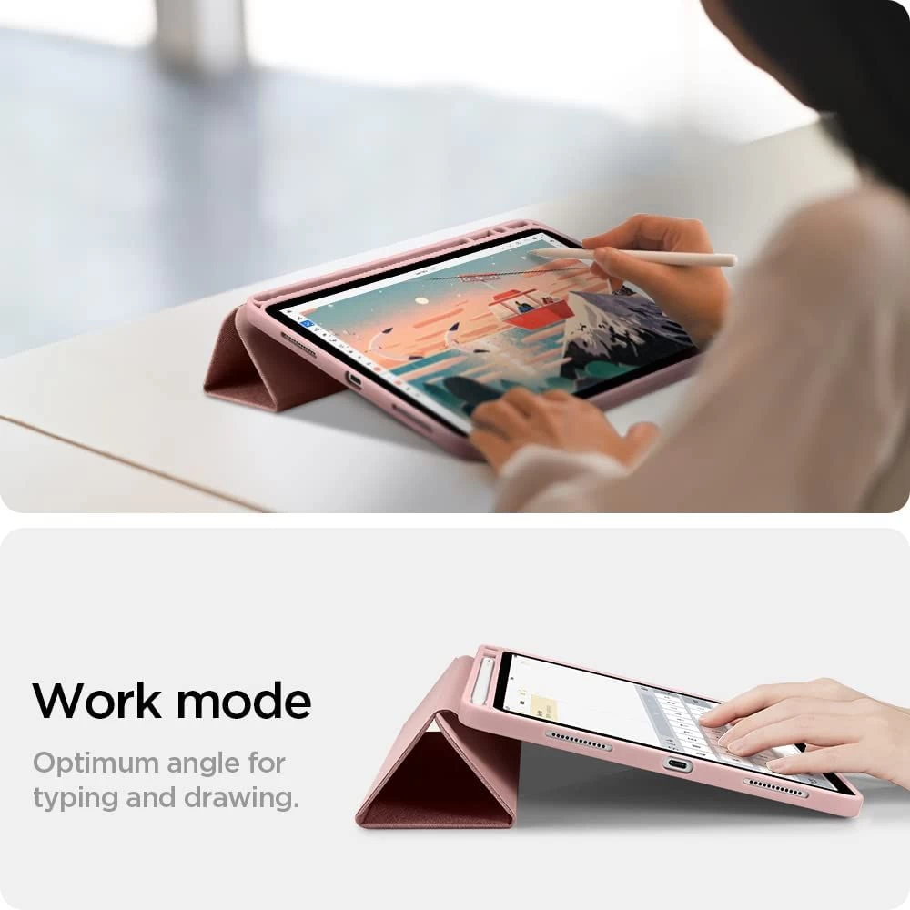 Apple iPad 10.9 10th Gen (2022) tablet suojakuori, suojakotelo pinkki SPIGEN URBAN FIT