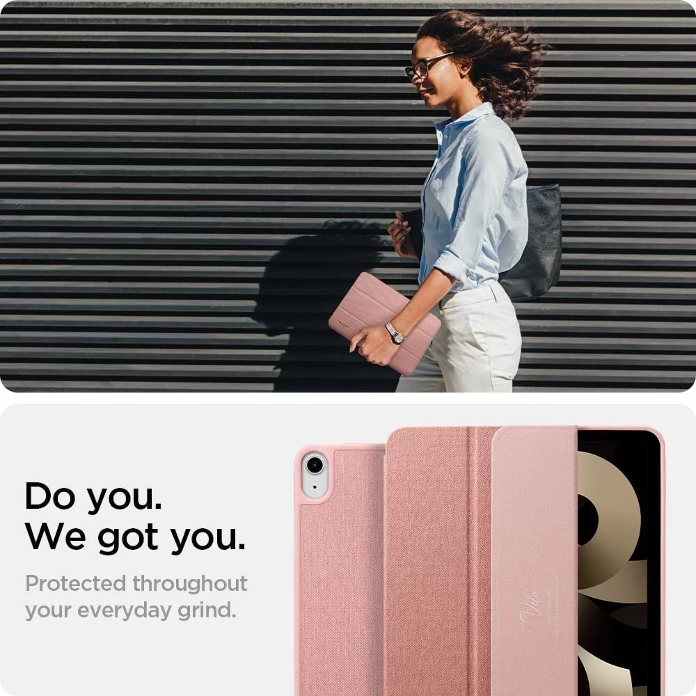 Apple iPad 10.9 10th Gen (2022) tablet suojakuori, suojakotelo pinkki SPIGEN URBAN FIT