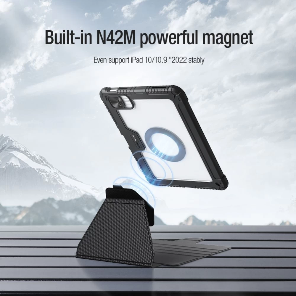 Apple iPad 10.9 10th Gen (2022) tablet suojakuori, suojakotelo sininen NILLKIN Bumper SnapSafe