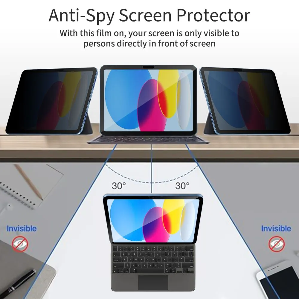 Apple iPad 10.9 10th Gen (2022) aizsargstikls  TECH-PROTECT GLASS SPY+ PRIVACY