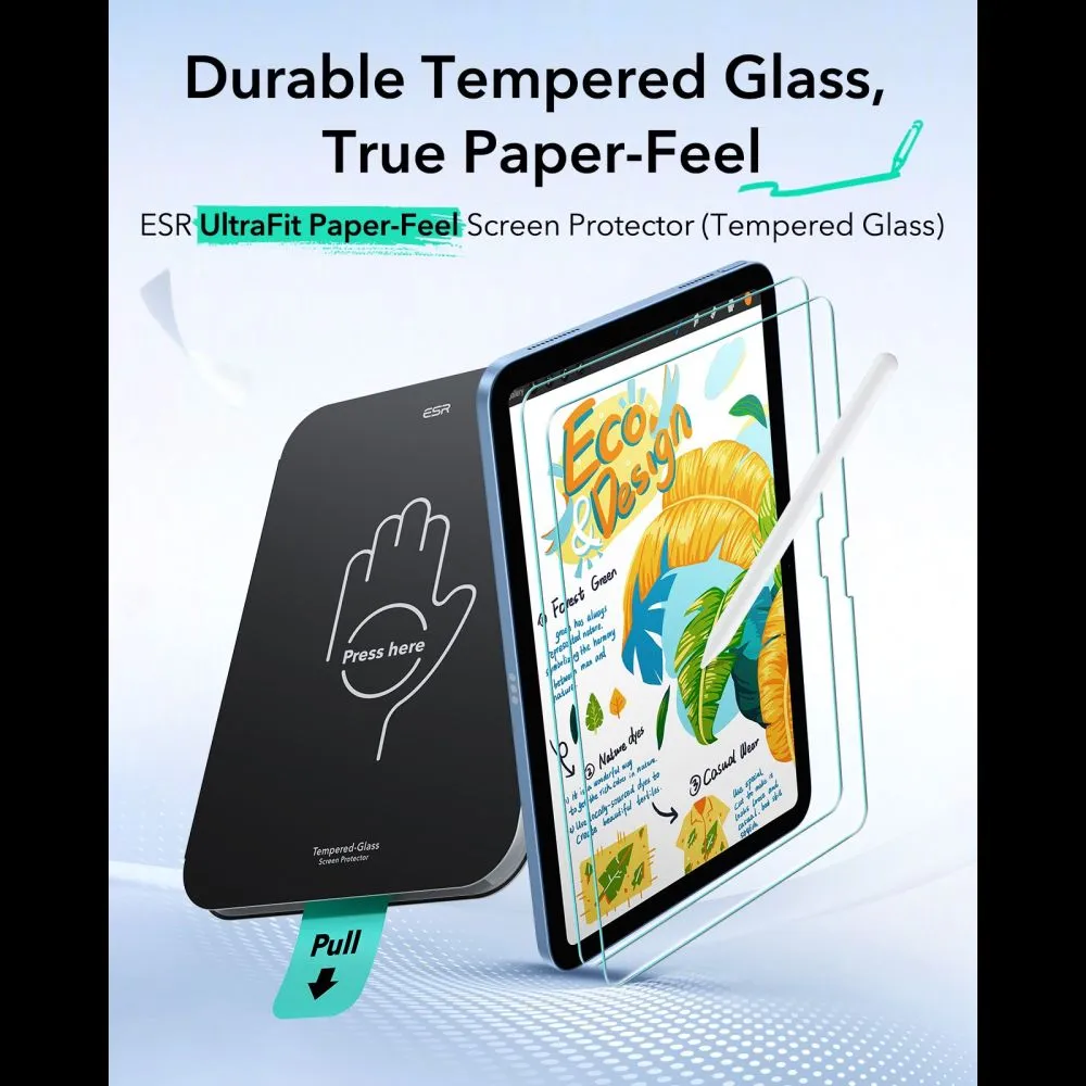 Apple iPad 10.9 10th Gen (2022) Planšetes aizsargstikls  ESR PAPER FEEL 2-PACK