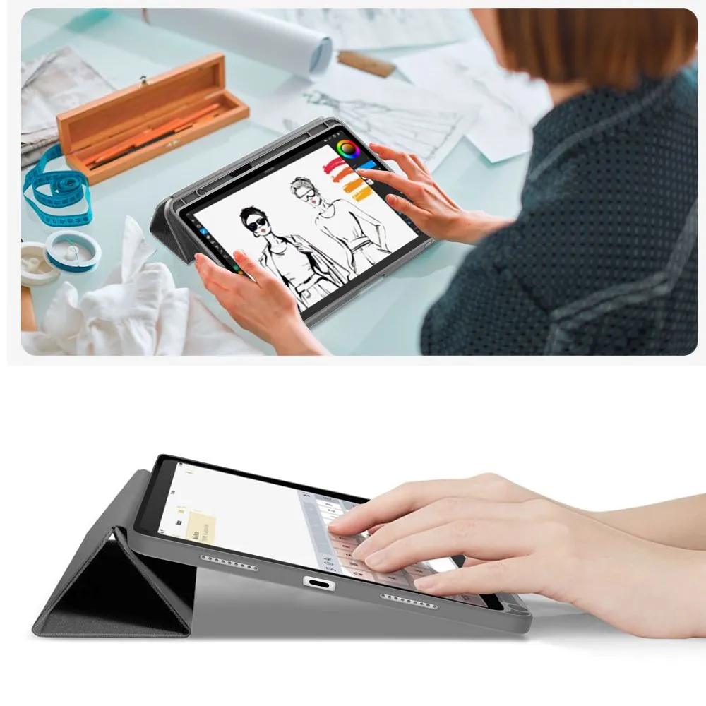 Apple iPad 10.9 10th Gen (2022) tablet suojakuori, suojakotelo  TECH-PROTECT SC PEN CANVAS