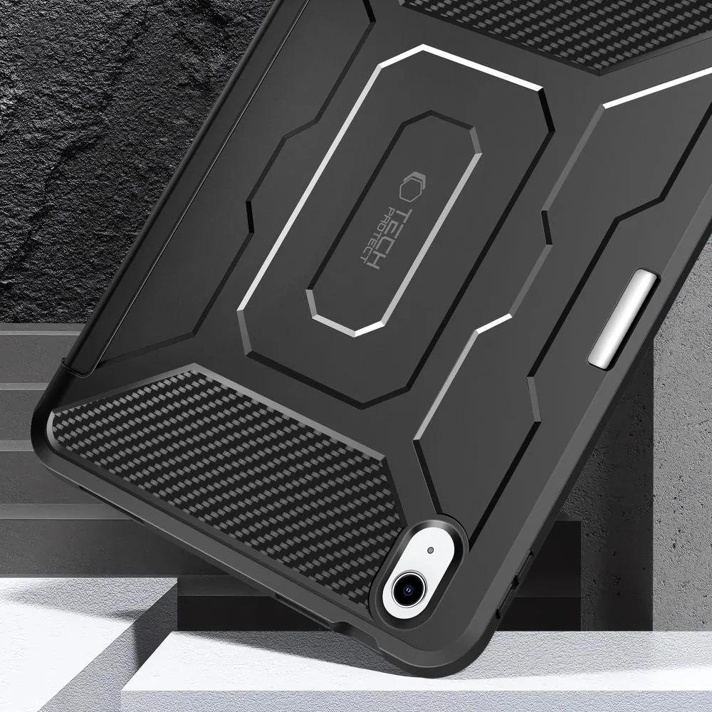 Apple iPad 10.9 10th Gen (2022) tablet suojakuori, suojakotelo musta TECH-PROTECT ENDURANCE