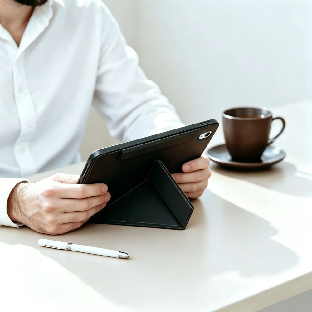 Apple iPad 10.9 10th Gen (2022) Planšetes maciņš melns TECH-PROTECT SC PEN ORIGAMI
