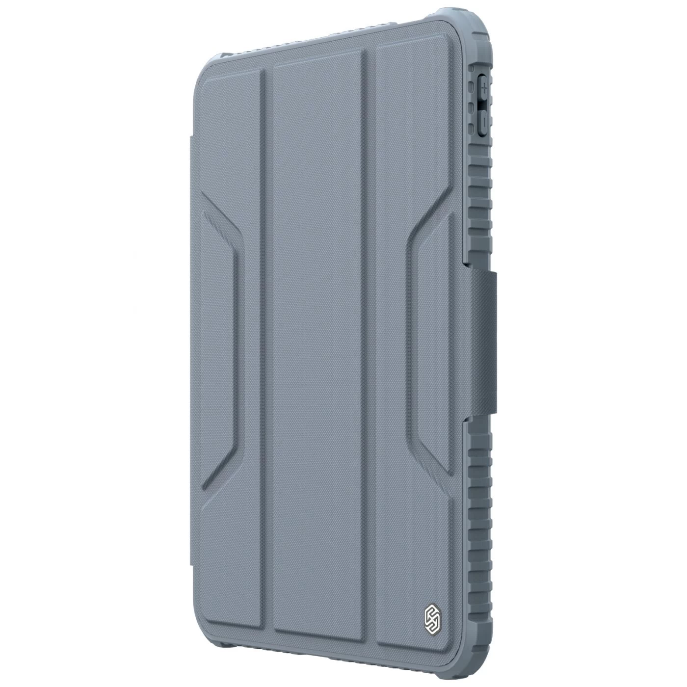 Apple iPad 10.9 10th Gen (2022) tablet suojakuori, suojakotelo harmaa NILLKIN BUMPER LEATHER PRO