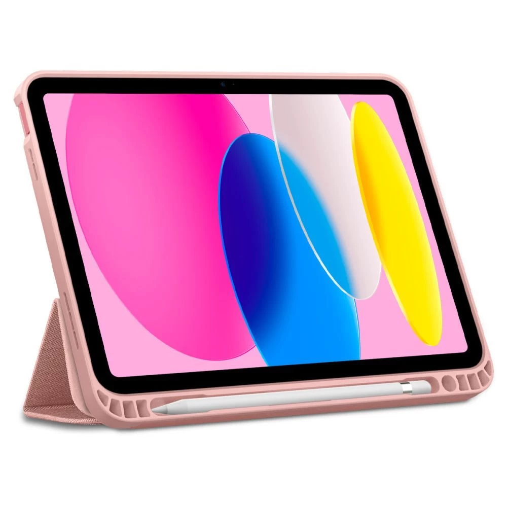 Apple iPad 10.9 10th Gen (2022) tablet suojakuori, suojakotelo pinkki SPIGEN URBAN FIT