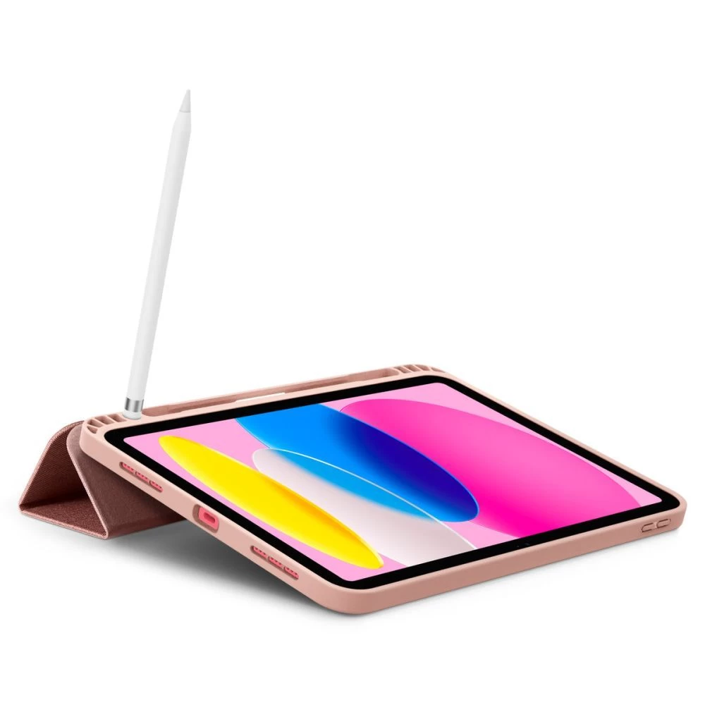 Apple iPad 10.9 10th Gen (2022) tablet suojakuori, suojakotelo pinkki SPIGEN URBAN FIT
