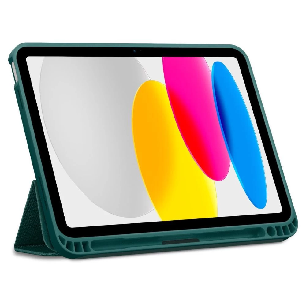 Apple iPad 10.9 10th Gen (2022) tablet suojakuori, suojakotelo vihreä SPIGEN URBAN FIT