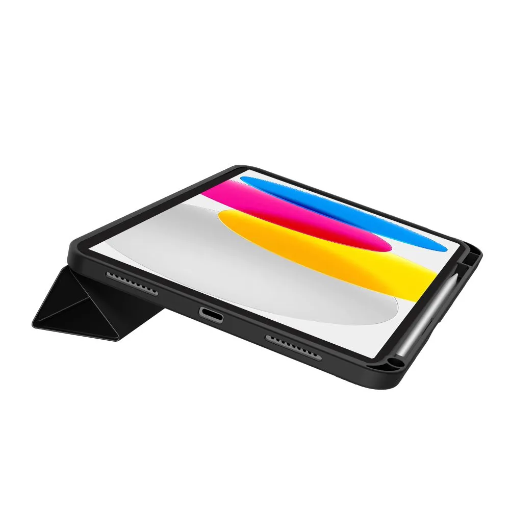 Apple iPad 10.9 10th Gen (2022) Planšetes maciņš melns TECH-PROTECT SC PEN ORIGAMI