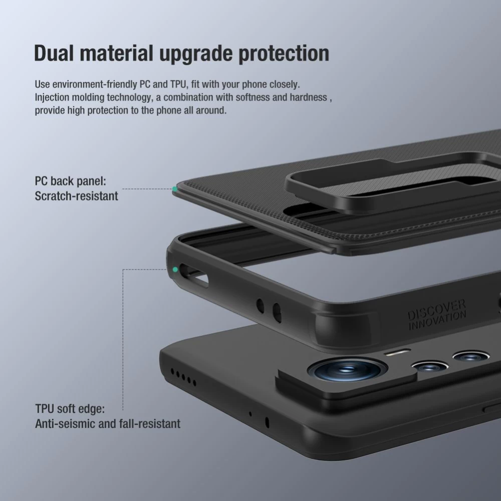 Xiaomi 12 12T Pro vāciņš sarkans NILLKIN SUPER FROSTED SHIELD PRO
