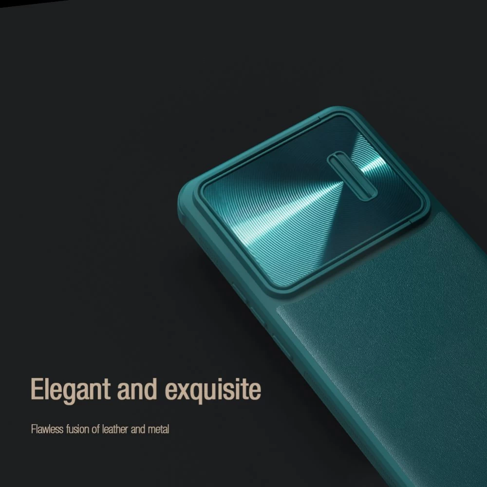 Xiaomi 12 12T Pro vāciņš zils NILLKIN CAMSHIELD S LEATHER