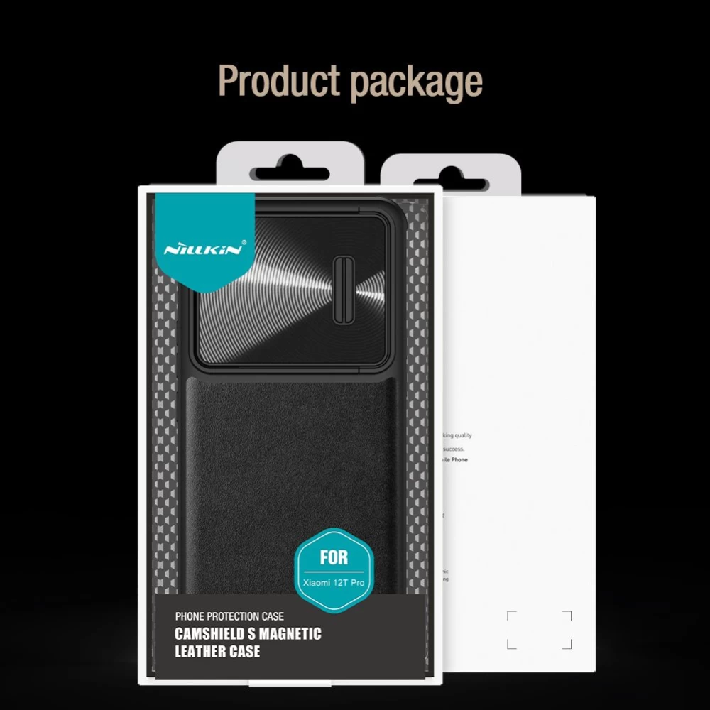 Xiaomi 12 12T Pro vāciņš zils NILLKIN CAMSHIELD S LEATHER
