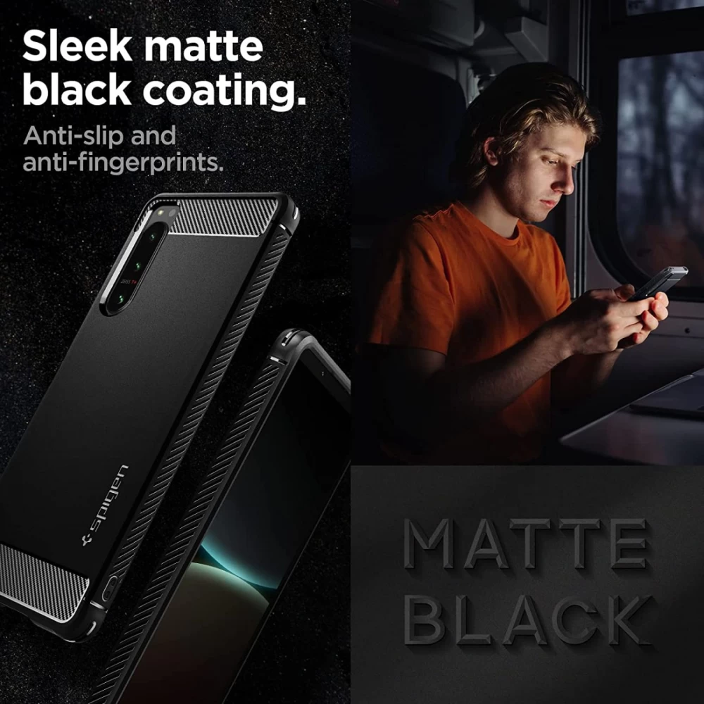 Sony Xperia 5 IV vāciņš melns SPIGEN RUGGED ARMOR