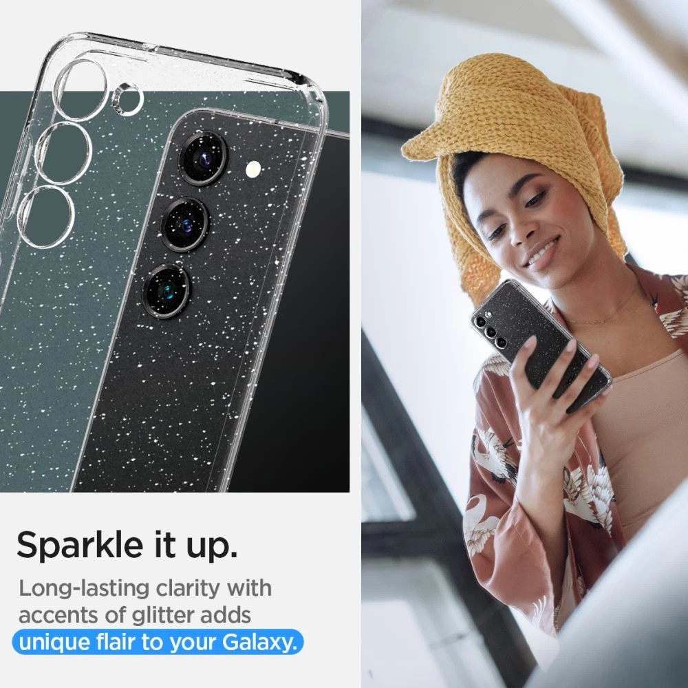 Samsung Galaxy S23 skal transparent SPIGEN LIQUID CRYSTAL