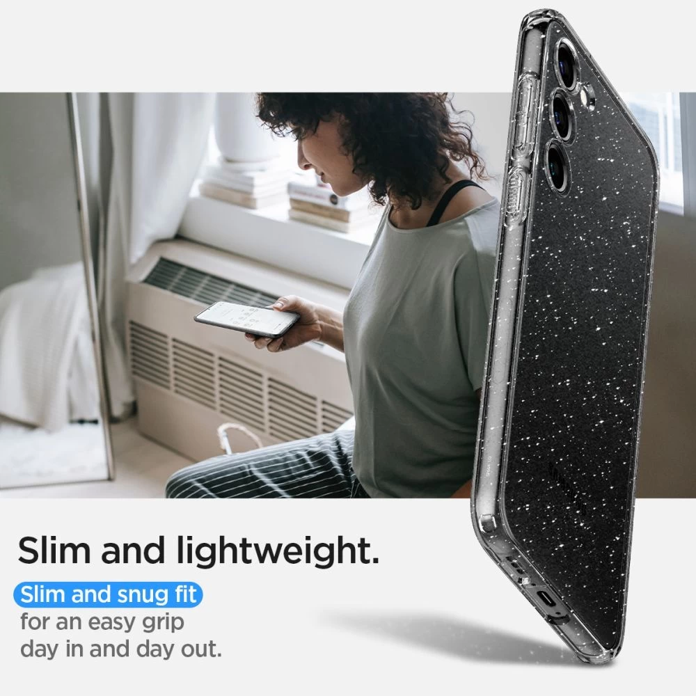 Samsung Galaxy S23 skal transparent SPIGEN LIQUID CRYSTAL