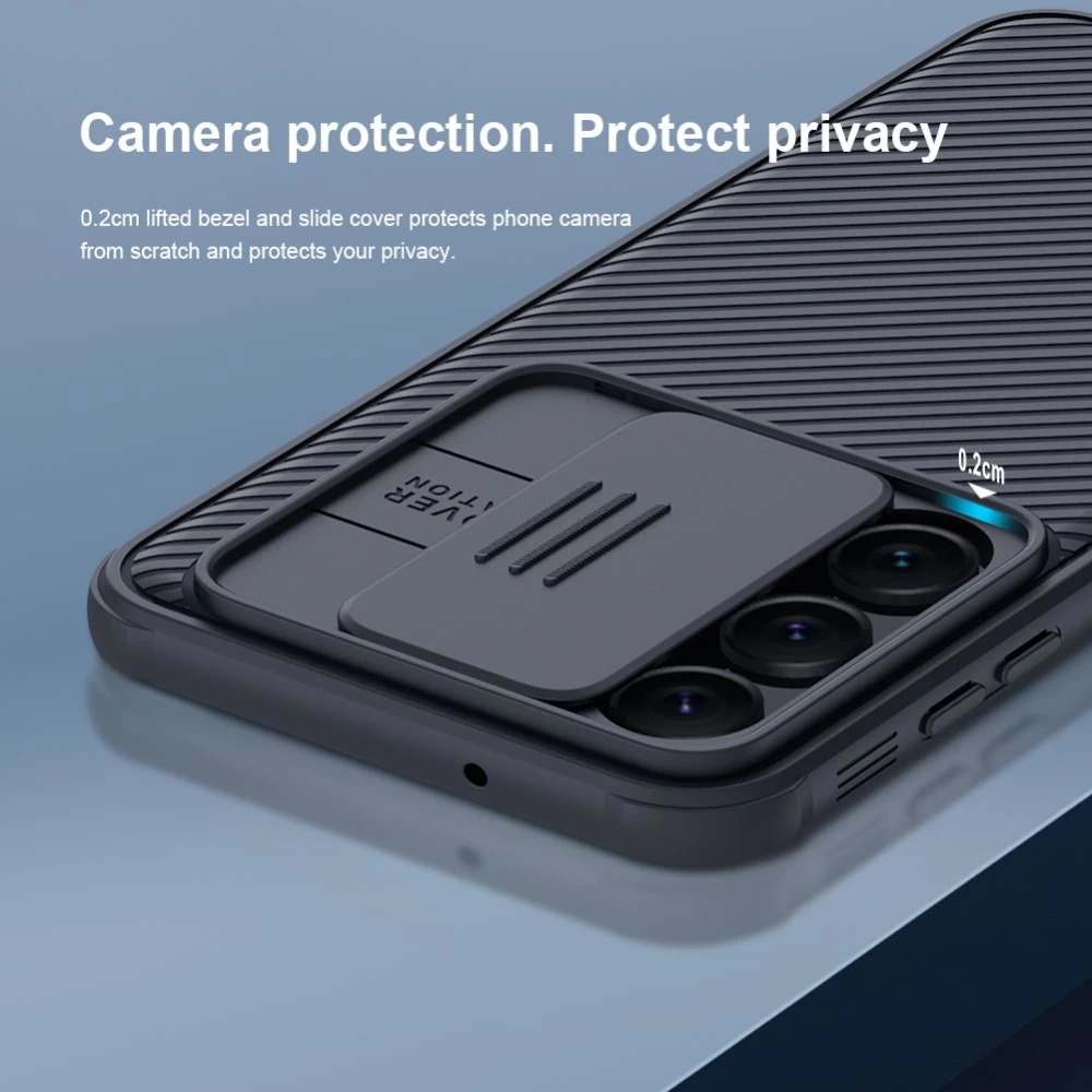 Samsung Galaxy S23 skal blå NILLKIN CAMSHIELD PRO