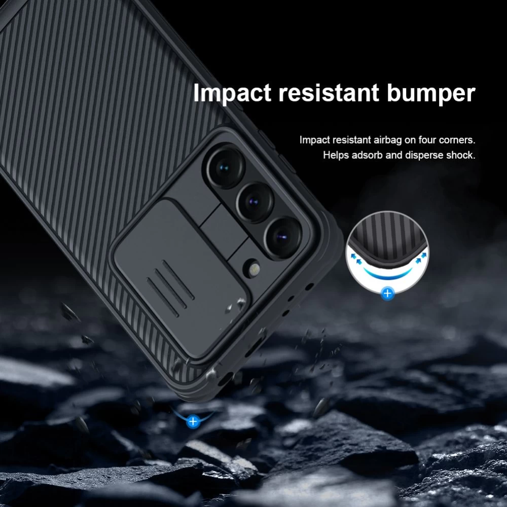Samsung Galaxy S23 skal blå NILLKIN CAMSHIELD PRO