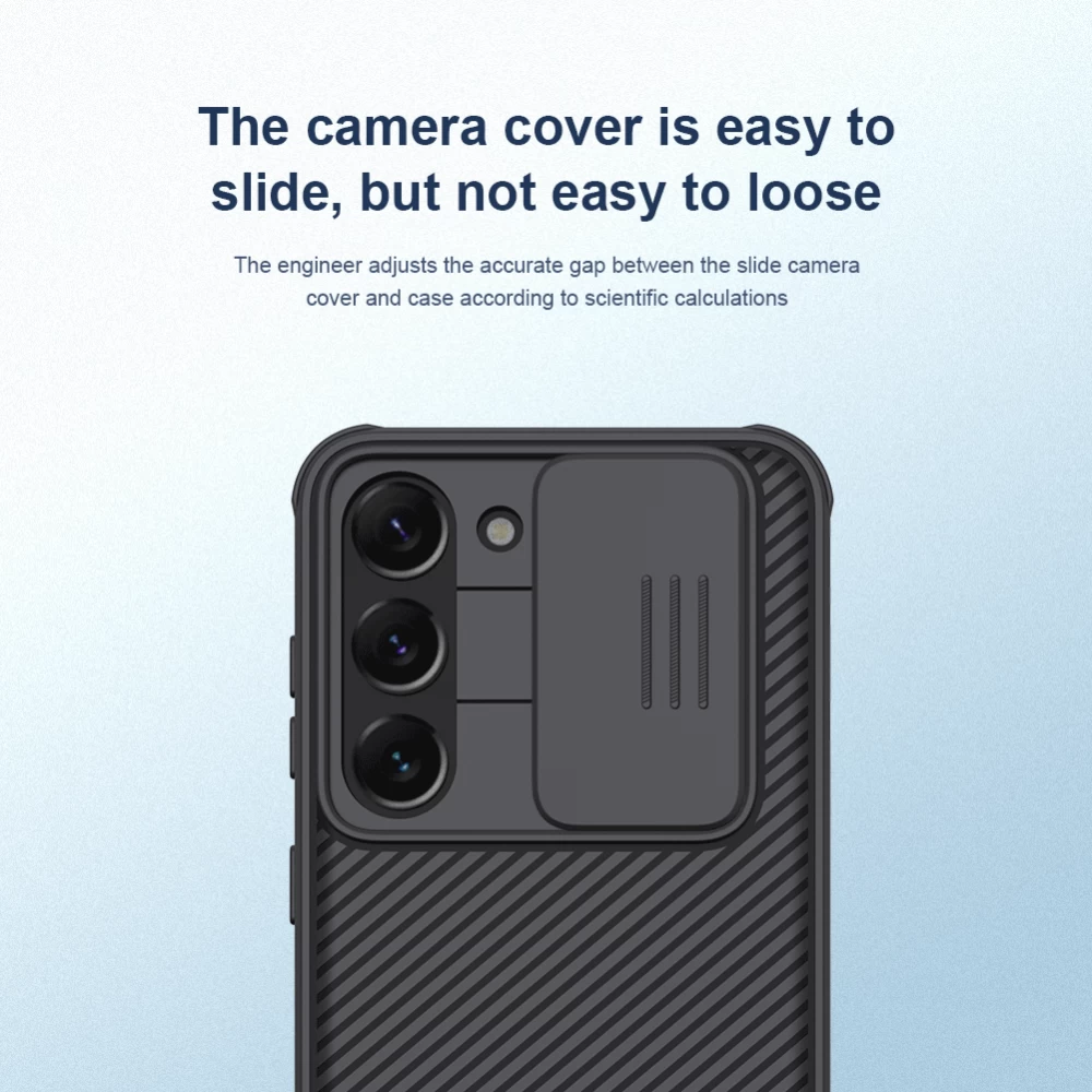 Samsung Galaxy S23 skal blå NILLKIN CAMSHIELD PRO