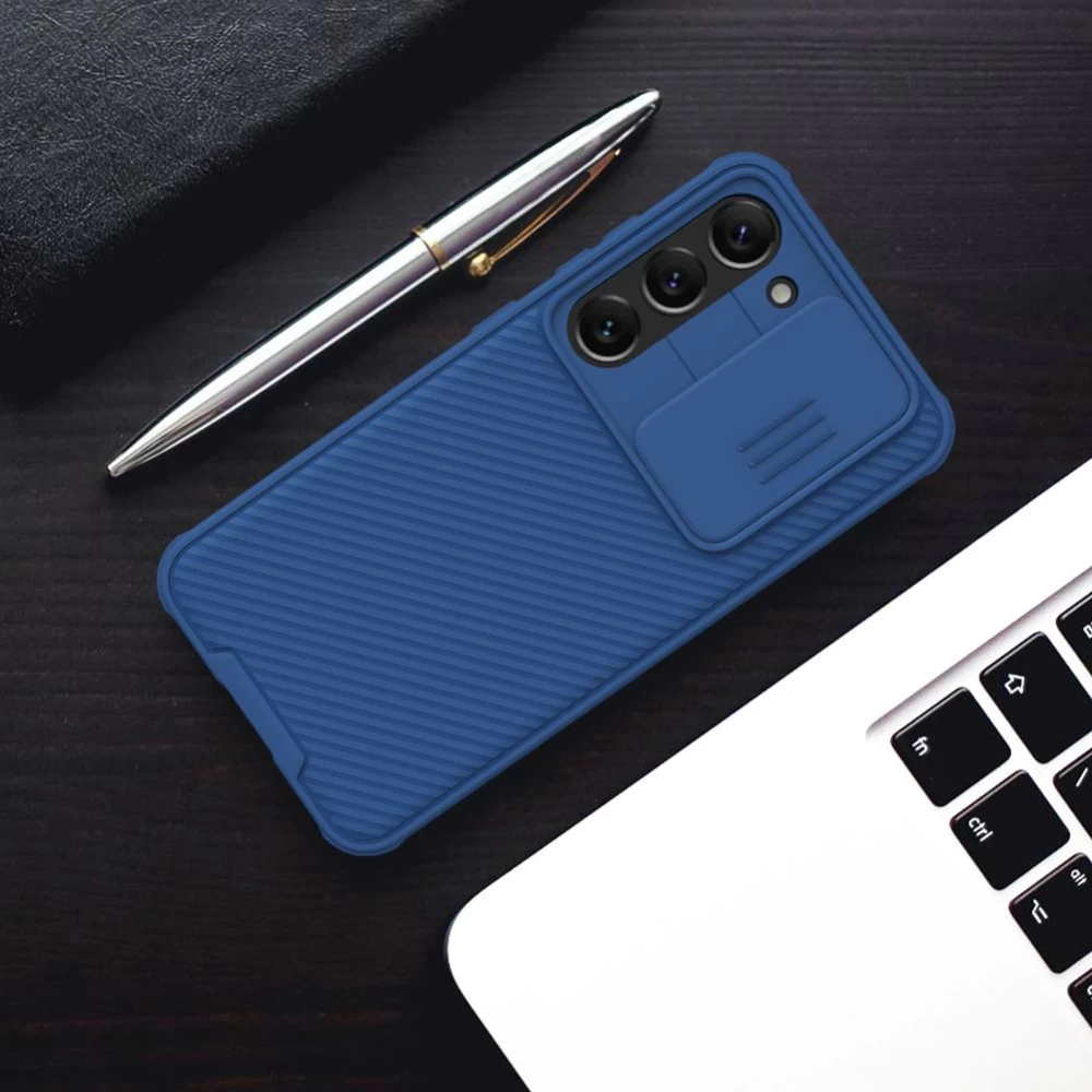 Samsung Galaxy S23 skal blå NILLKIN CAMSHIELD PRO