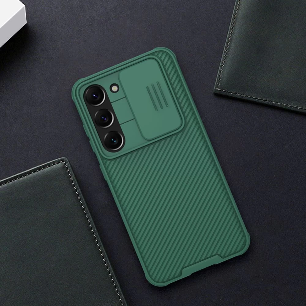 Samsung Galaxy S23 skal blå NILLKIN CAMSHIELD PRO