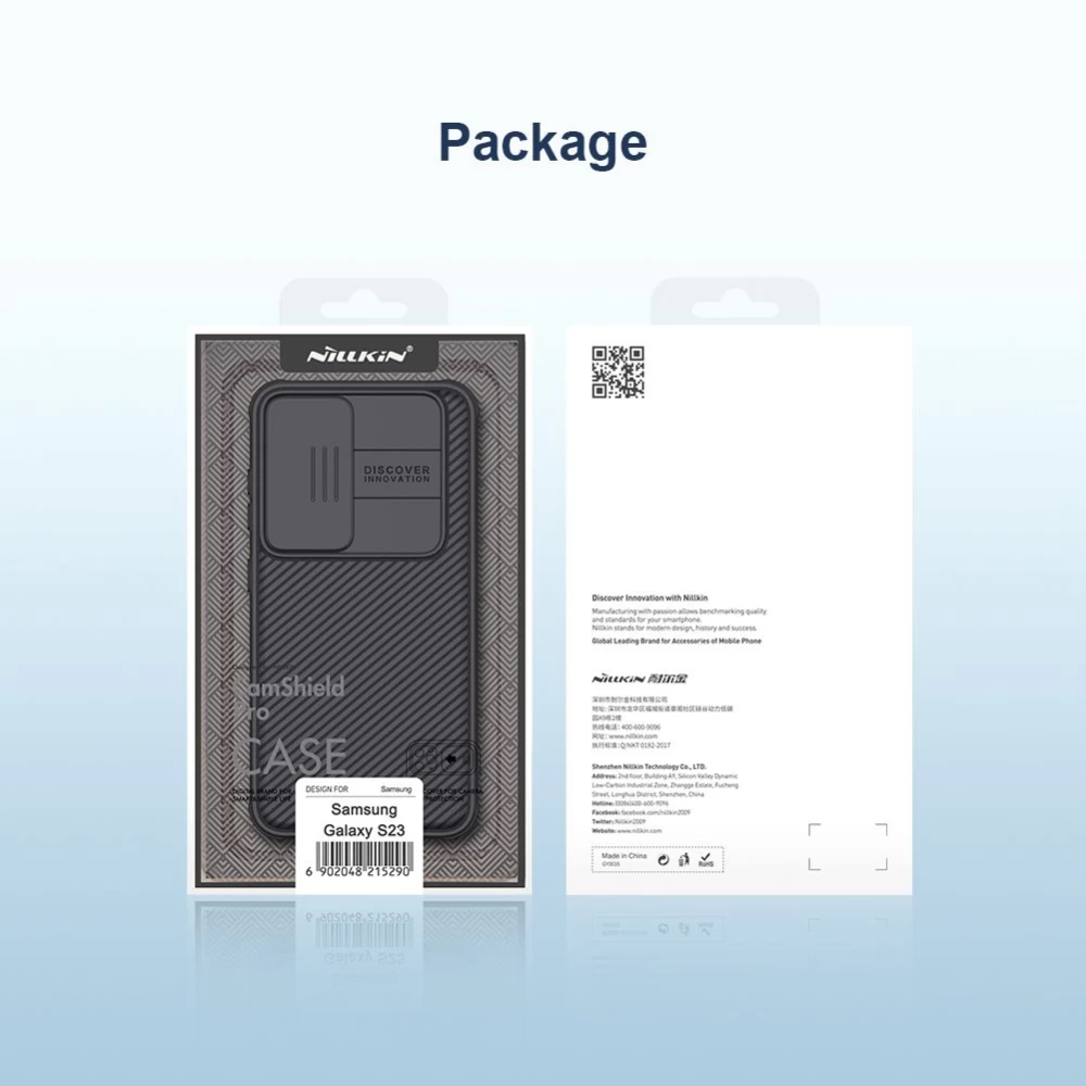 Samsung Galaxy S23 skal blå NILLKIN CAMSHIELD PRO