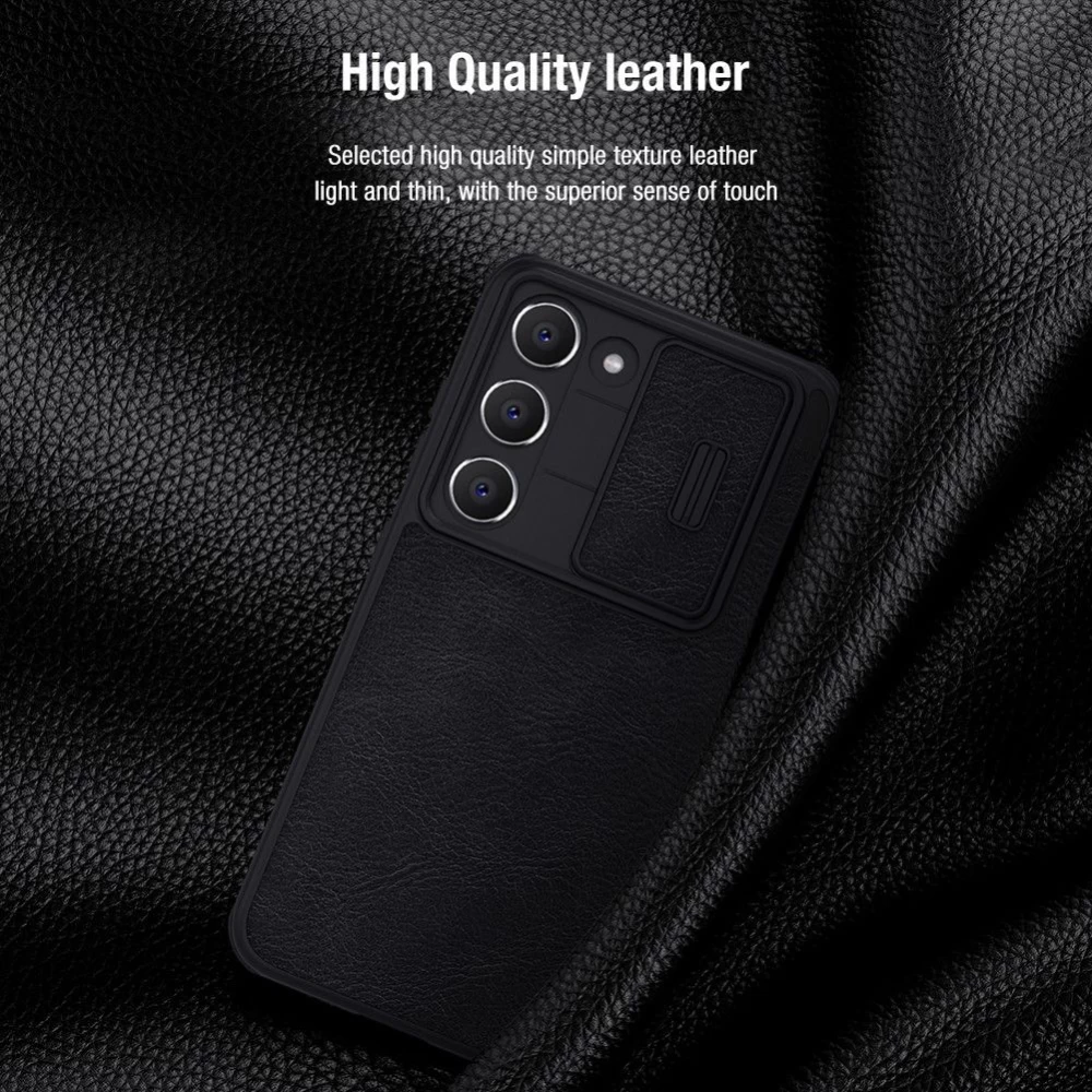 Samsung Galaxy S23 Plus case black NILLKIN QIN PRO LEATHER