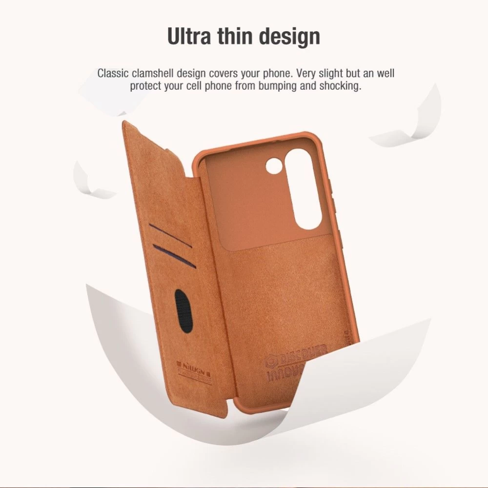 Samsung Galaxy S23 Plus case black NILLKIN QIN PRO LEATHER