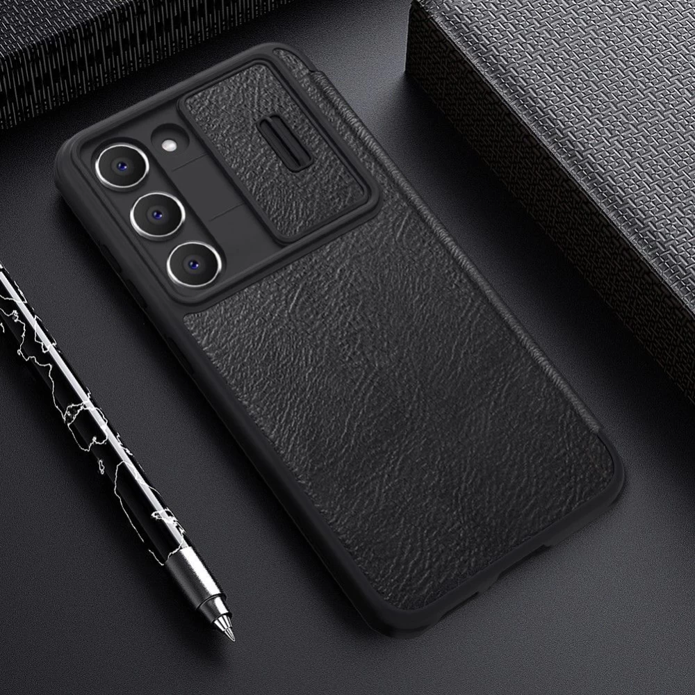 Samsung Galaxy S23 Plus case black NILLKIN QIN PRO LEATHER