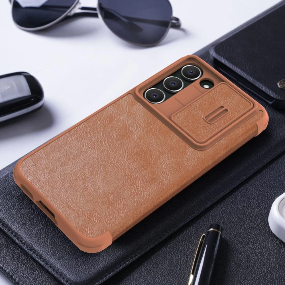 Samsung Galaxy S23 Plus case black NILLKIN QIN PRO LEATHER