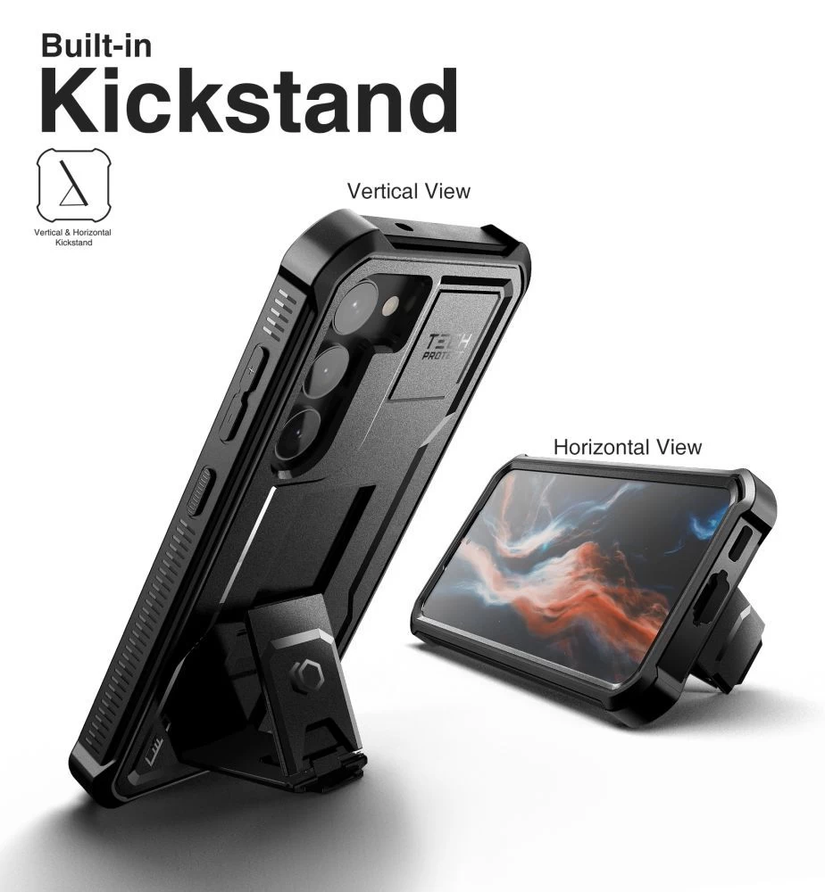 Samsung Galaxy S23 Plus case black TECH-PROTECT KEVLAR PRO