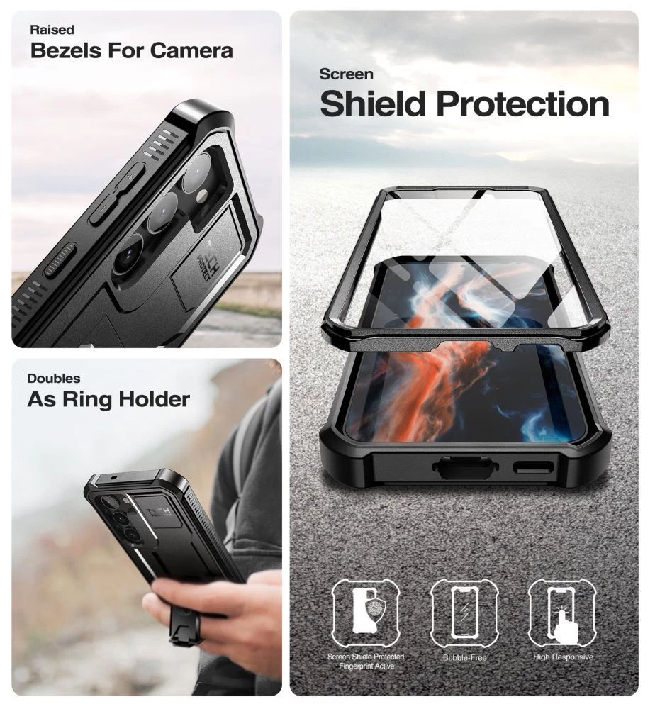Samsung Galaxy S23 Plus case black TECH-PROTECT KEVLAR PRO