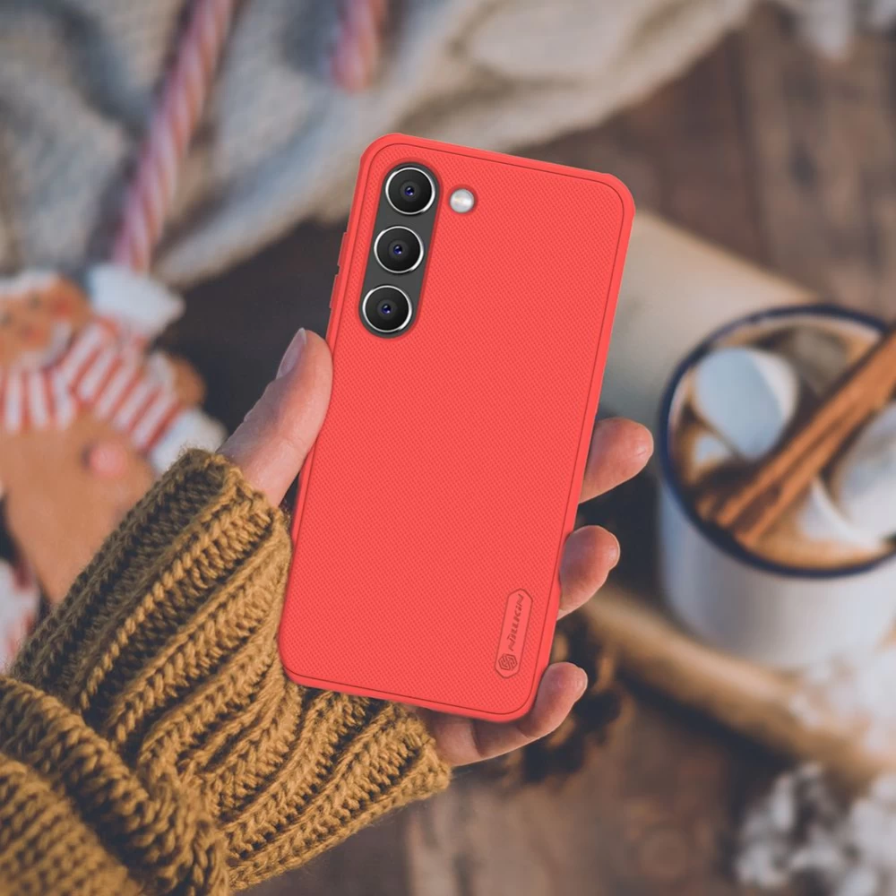 Samsung Galaxy S23 Plus case red NILLKIN SUPER FROSTED SHIELD PRO