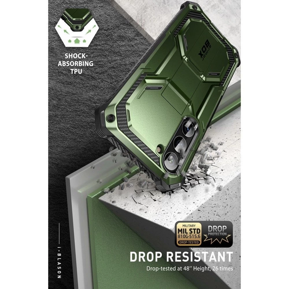 Samsung Galaxy S23 Plus case green SUPCASE IBLSN ARMORBOX 2-SET