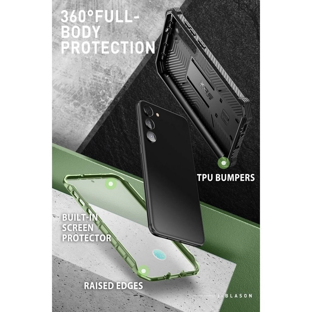 Samsung Galaxy S23 Plus case green SUPCASE IBLSN ARMORBOX 2-SET