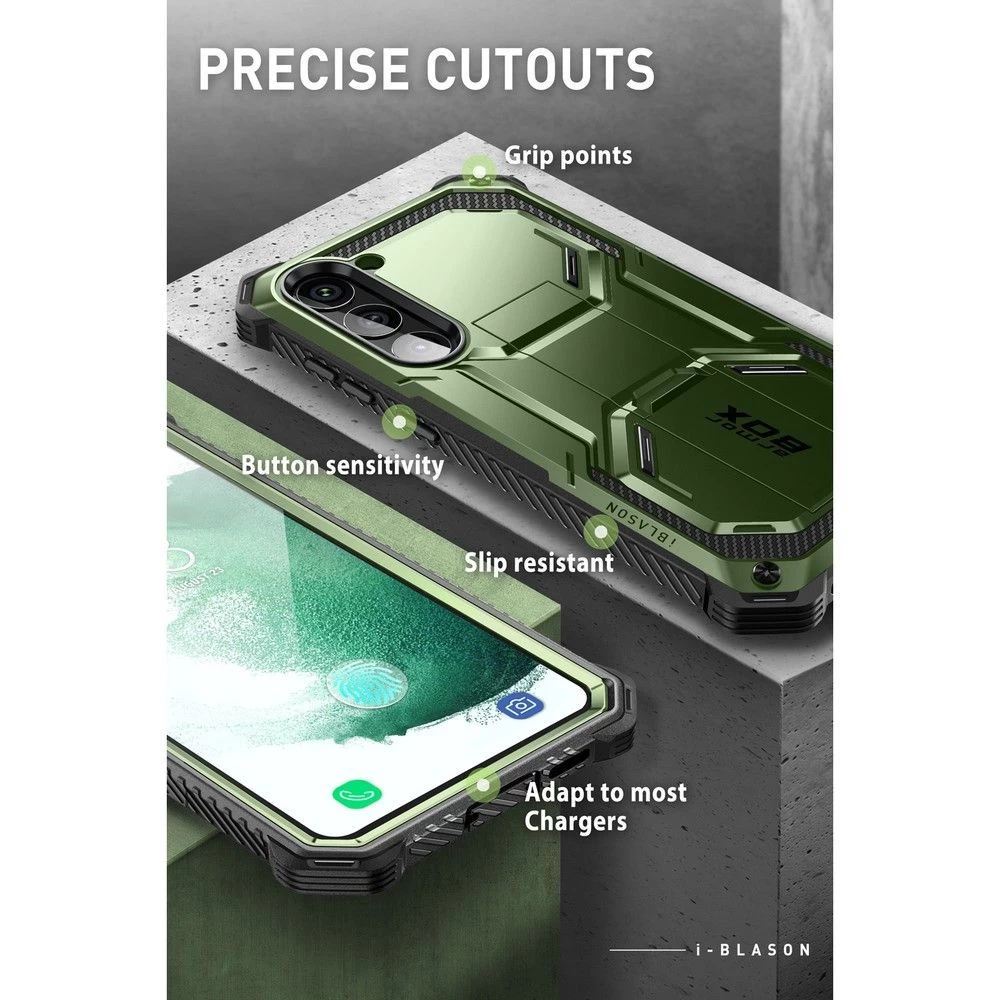 Samsung Galaxy S23 Plus case green SUPCASE IBLSN ARMORBOX 2-SET
