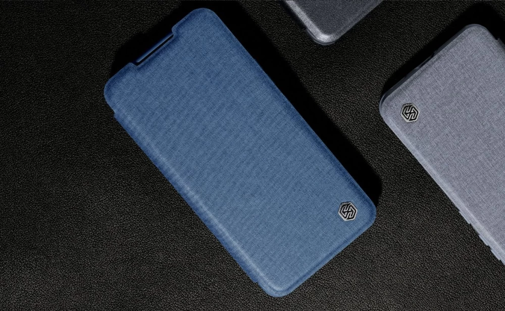 Samsung Galaxy S23 Plus case blue NILLKIN QIN PRO LEATHER (CLOTH)
