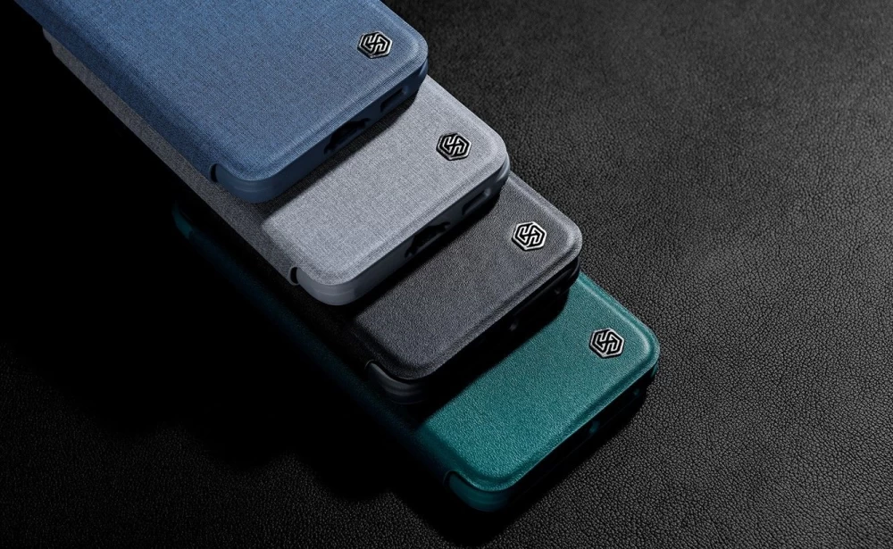 Samsung Galaxy S23 Plus case blue NILLKIN QIN PRO LEATHER (CLOTH)