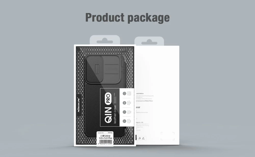 Samsung Galaxy S23 Plus case blue NILLKIN QIN PRO LEATHER (CLOTH)