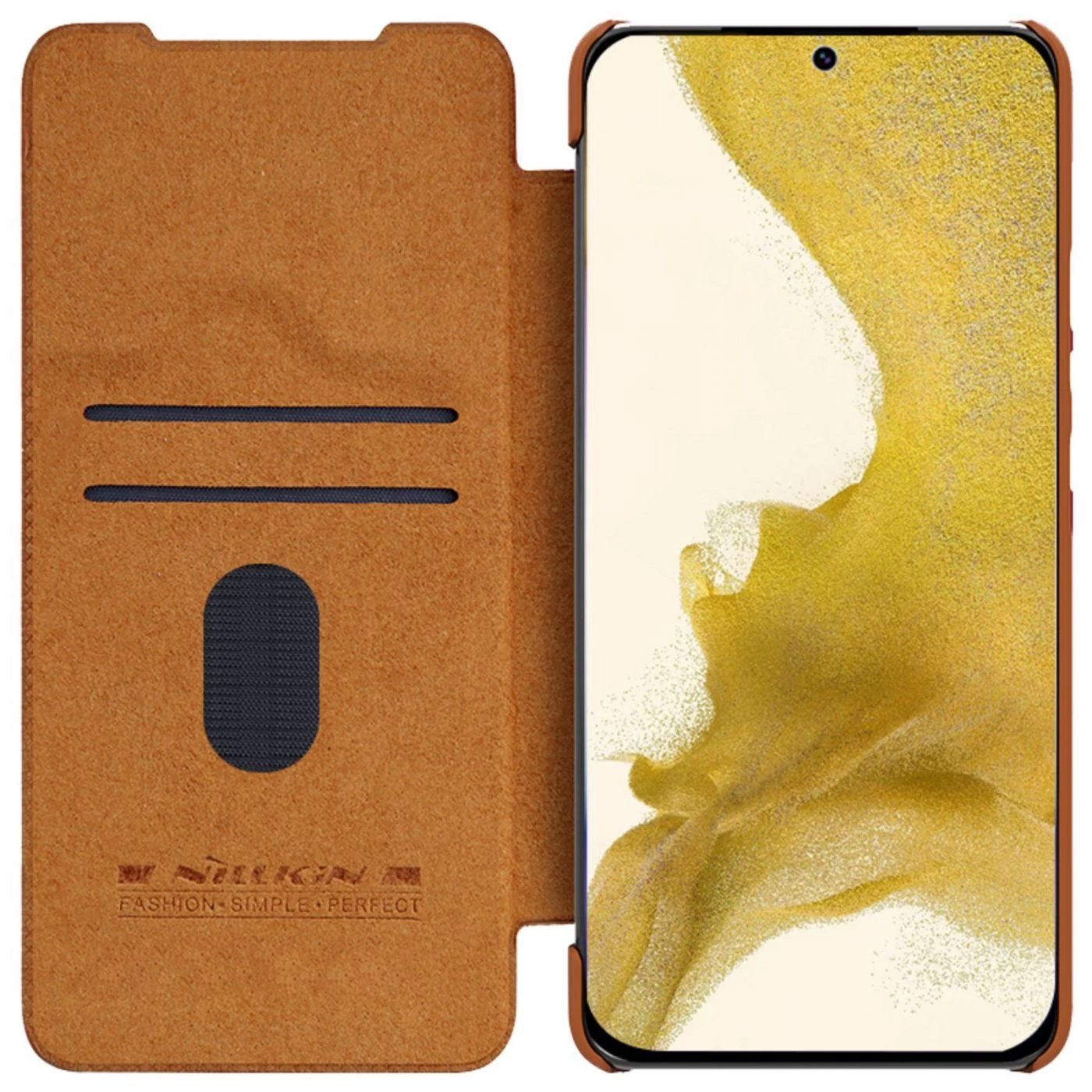 Samsung Galaxy S23 Plus case brown NILLKIN QIN PRO LEATHER