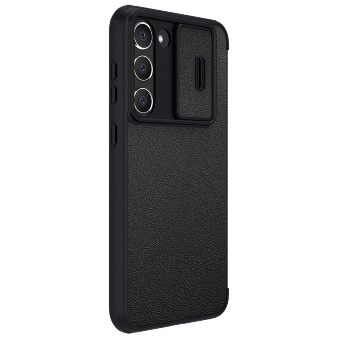 Samsung Galaxy S23 Plus maciņš melns NILLKIN QIN PRO LEATHER (PLAIN)