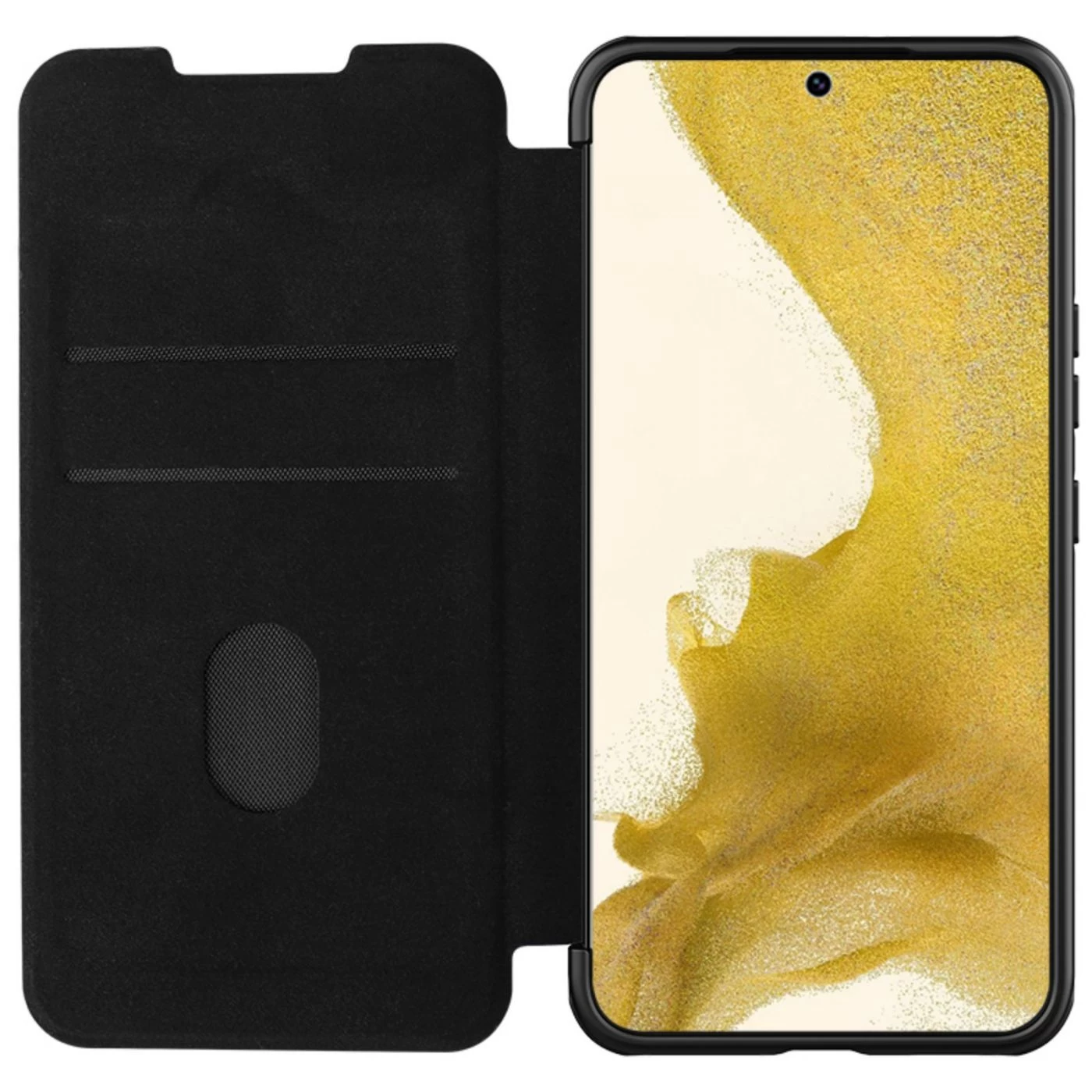 Samsung Galaxy S23 Plus maciņš melns NILLKIN QIN PRO LEATHER (PLAIN)