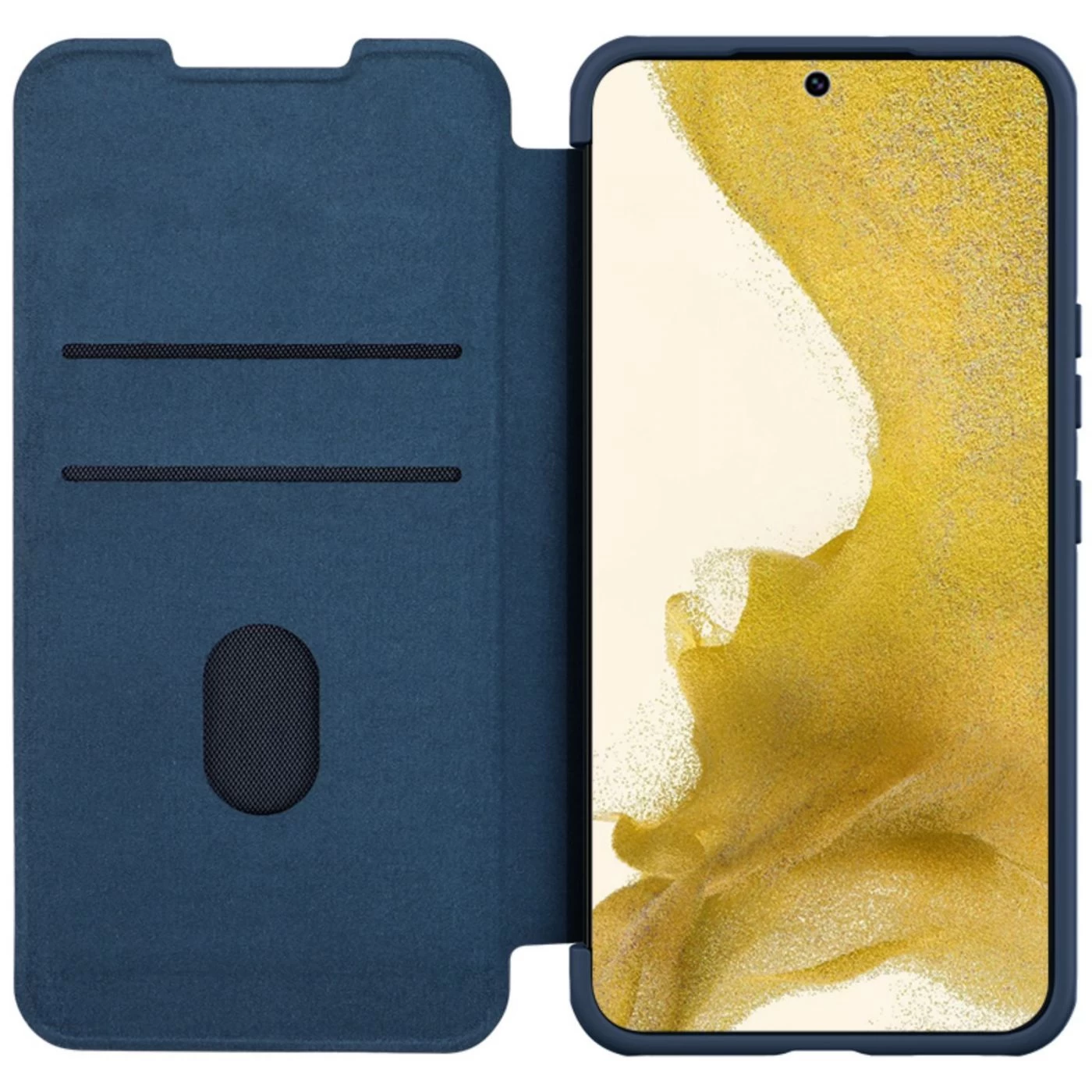 Samsung Galaxy S23 Plus case blue NILLKIN QIN PRO LEATHER (CLOTH)