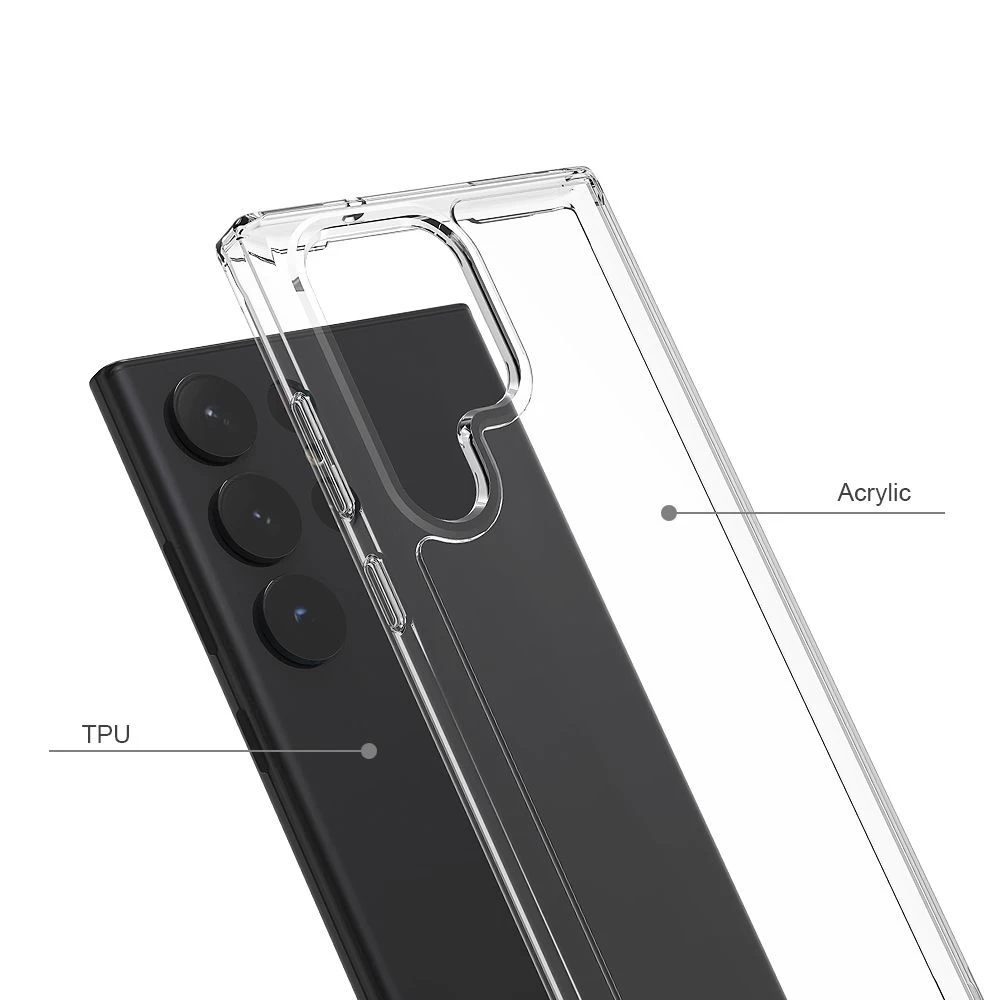 Samsung Galaxy S23 Ultra vāciņš caurspīdīgs TECH-PROTECT FLEXAIR HYBRID