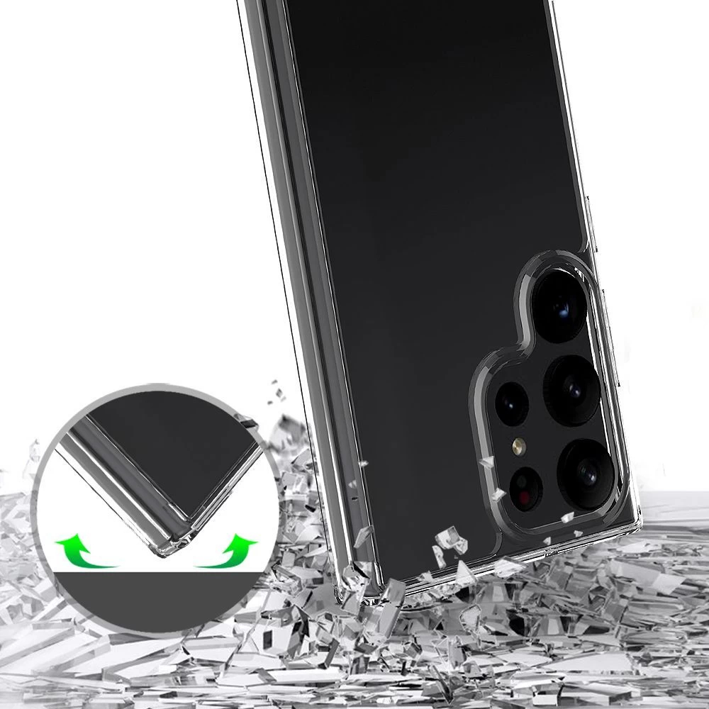 Samsung Galaxy S23 Ultra vāciņš caurspīdīgs TECH-PROTECT FLEXAIR HYBRID