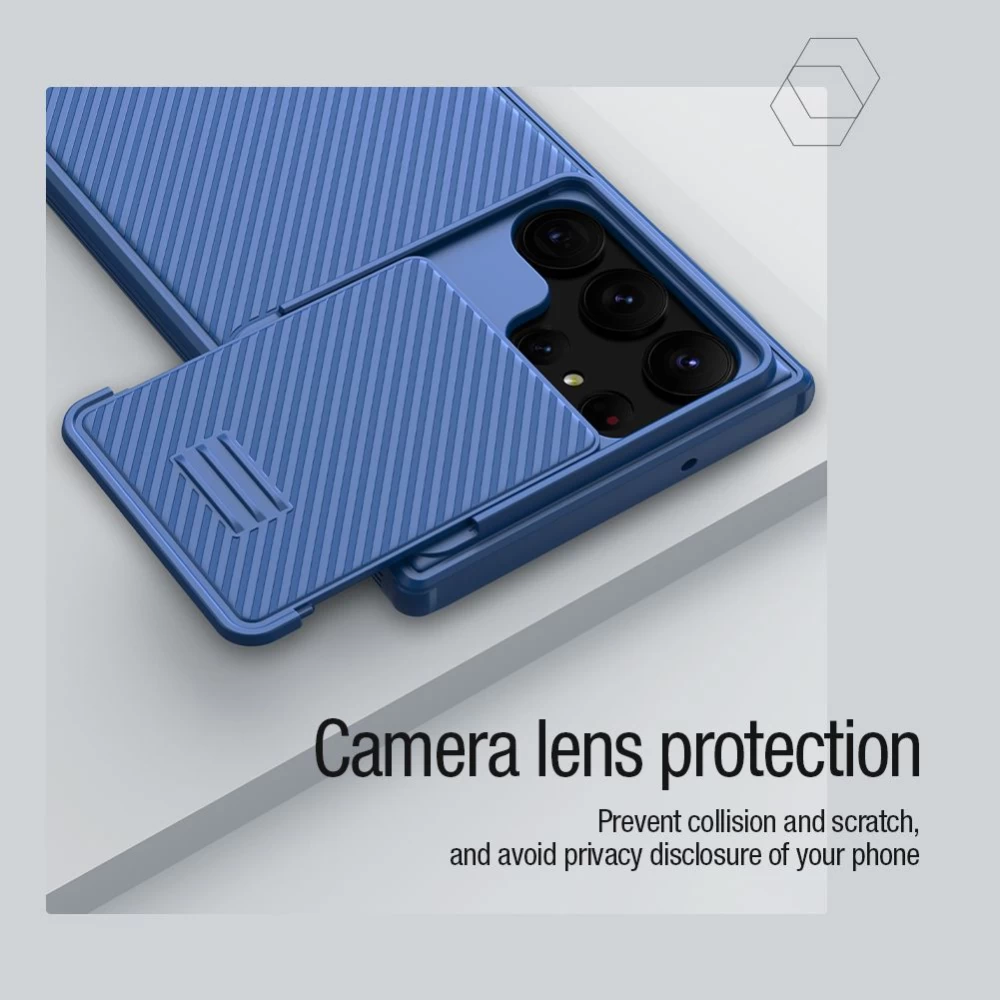 Samsung Galaxy S23 Ultra vāciņš zils NILLKIN CAMSHIELD S