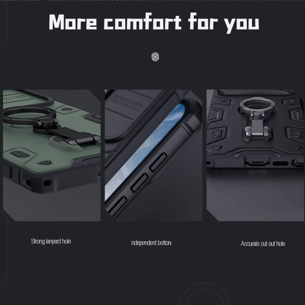 Samsung Galaxy S23 Ultra vāciņš zils NILLKIN CAMSHIELD ARMOR PRO